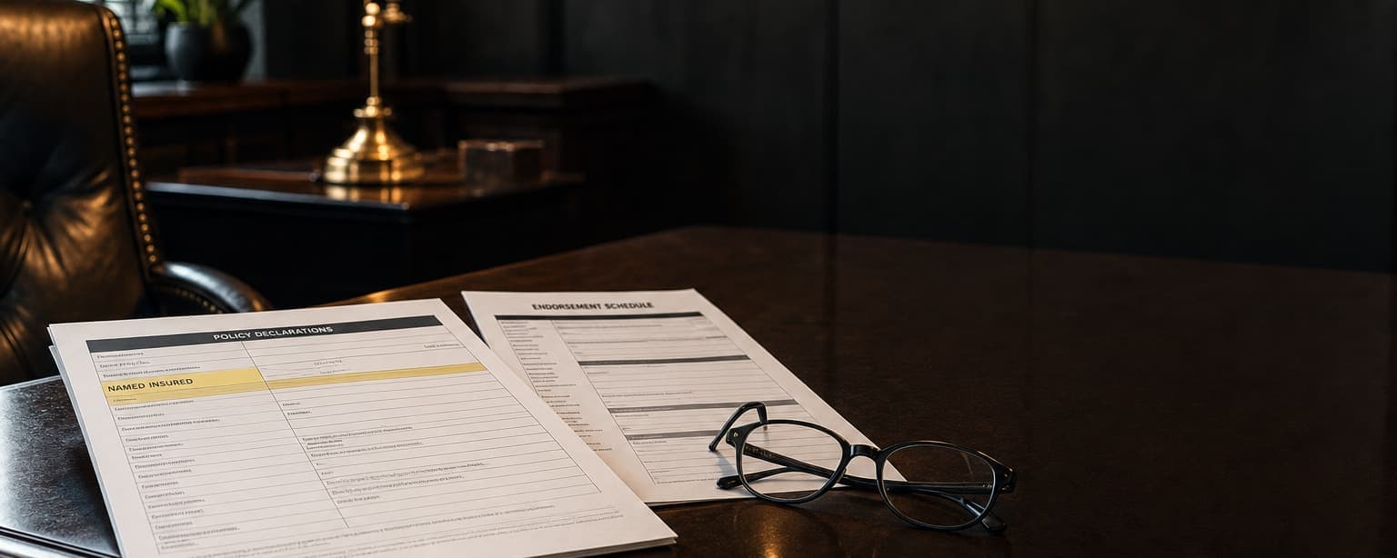 Two policy documents laid side by side on a dark desk with reading glasses and a brass lamp above them